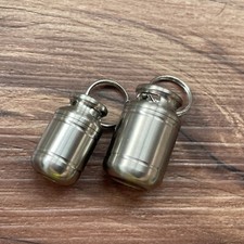 Brand new titanium alloy waterproof medicine box, pill box necklace bead pendant