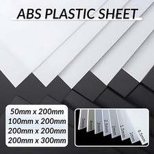 ABS Plastic Sheet Plastic Plate Board DIY Project Small Size WHITE 0.5-3mm Thick