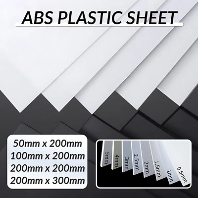 ABS Kunststoff Platte - Weiß Kunststoff Platte Zuschnitt - Stärken 0,5mm - 3mm - Bild 1 von 4