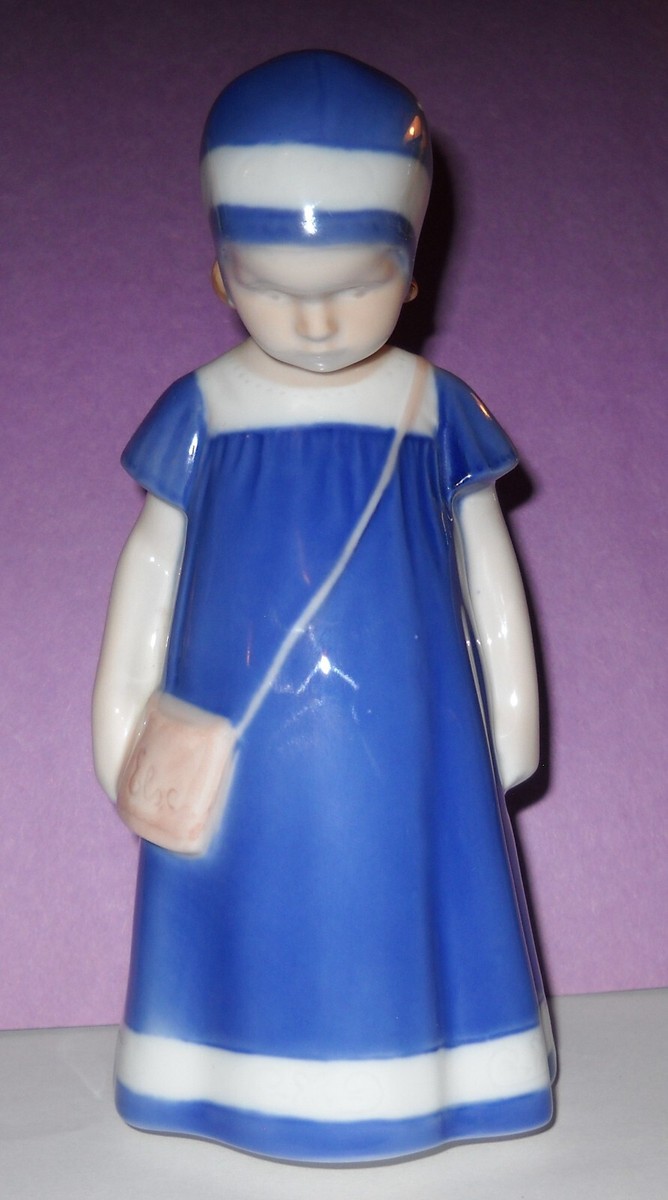 Vintage Bing & Grondahl ELSE Girl in Blue Dress Made in Denmark