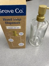 Grove Co. Hand Soap Glass Dispenser Limited Edition Sparks of Joy 13.5oz A090