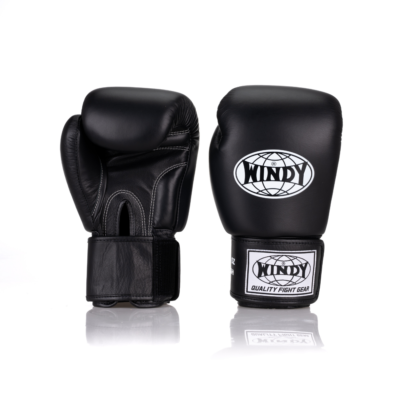 Windy Classic Leather Boxing Gloves Black 14oz | eBay