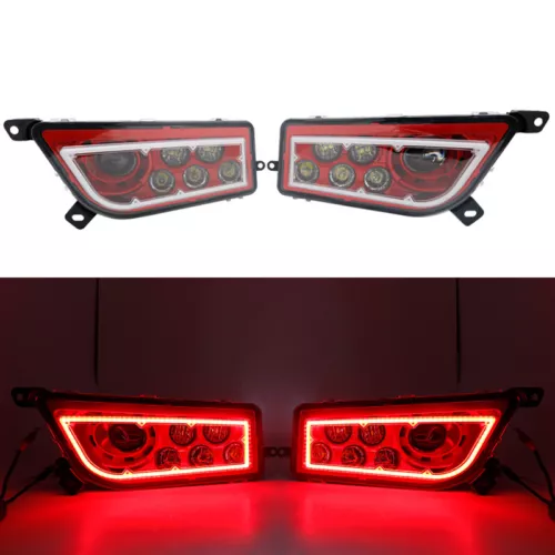 Paar ATV UTV Halo LED Scheinwerfer Rot für Polaris General 1000 RZR XP 4 1000 - Picture 3 of 15