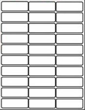 3000 Laser Labels - 100 Sheets of 30 Labels/Page - White, 2 5 8 x 1"