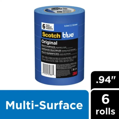 3M ScotchBlue 0.94 In. x 60 Yds. Original Multi-Surface Painter's Tape (6 Rolls)