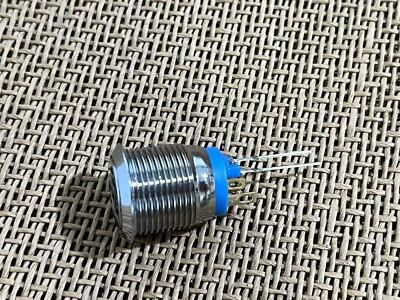 Car Red LED Light Circular Metal Push Button Toggle Switch Momentary 16mm 3V 