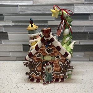 Blue Sky Clayworks Gingerbread Bakery 2009 Candle House By Heather Goldminc