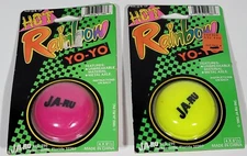 Vintage JA-RU Yellow & Pink Hot Rainbow YO-YO No. 790