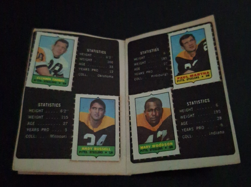 "RARE" 1969 TOPPS FOOTBALL MINI-CARD ALBUM #13 PITTSBURGH STEELERS COMPLETE (10) - Picture 4 of 5