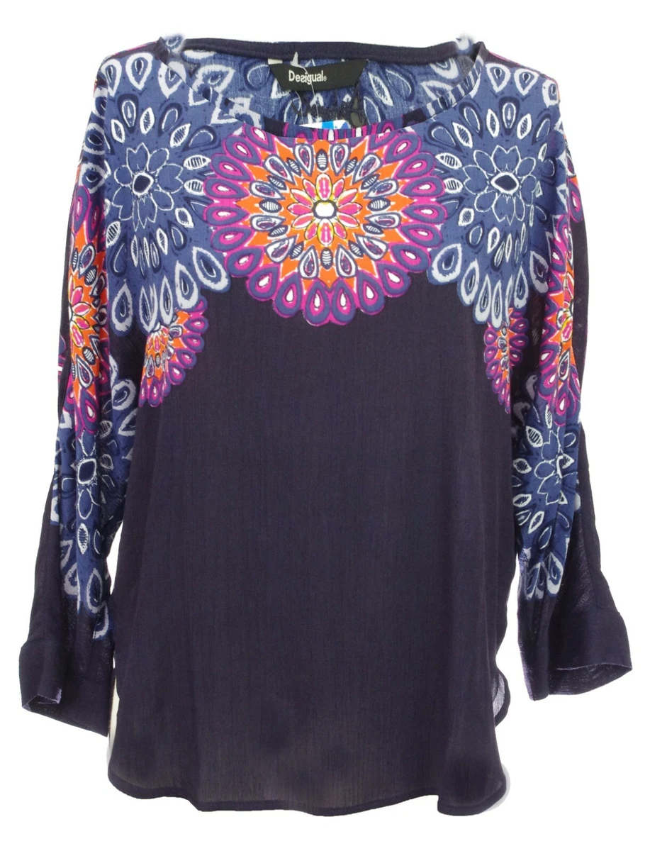 Tunique Desigual Femme XL-XXL Multicolore – Manches Longues, Très Bon État