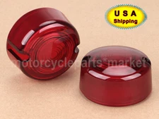 US Motorcycle Red Turn Signal Lens Cover For Harley Softail Dyna Sportster FXST