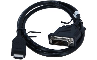 PC HARDW - 322782 - HDMI to DVI-D 24+1 Cable, 1m, Male to Male, Black, Dual Link