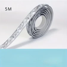 5M Self-Adhesive Flexble Molding Wall Trim Ceiling Edge Borders Home Wall Decor 