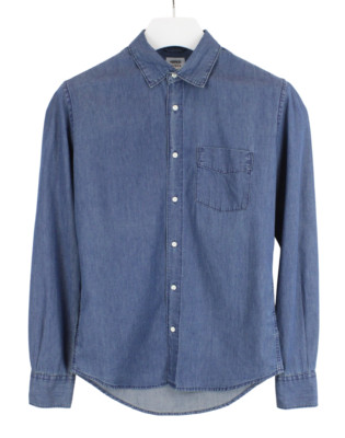 Aspesi Shirt Herren (UK) 38 Gespreizter Kragen Geknopft Blau