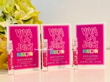 3 Juicy Couture Viva La Juicy Neon Eau de Parfum 1.5 ml Sampler Vial NEW & FRESH