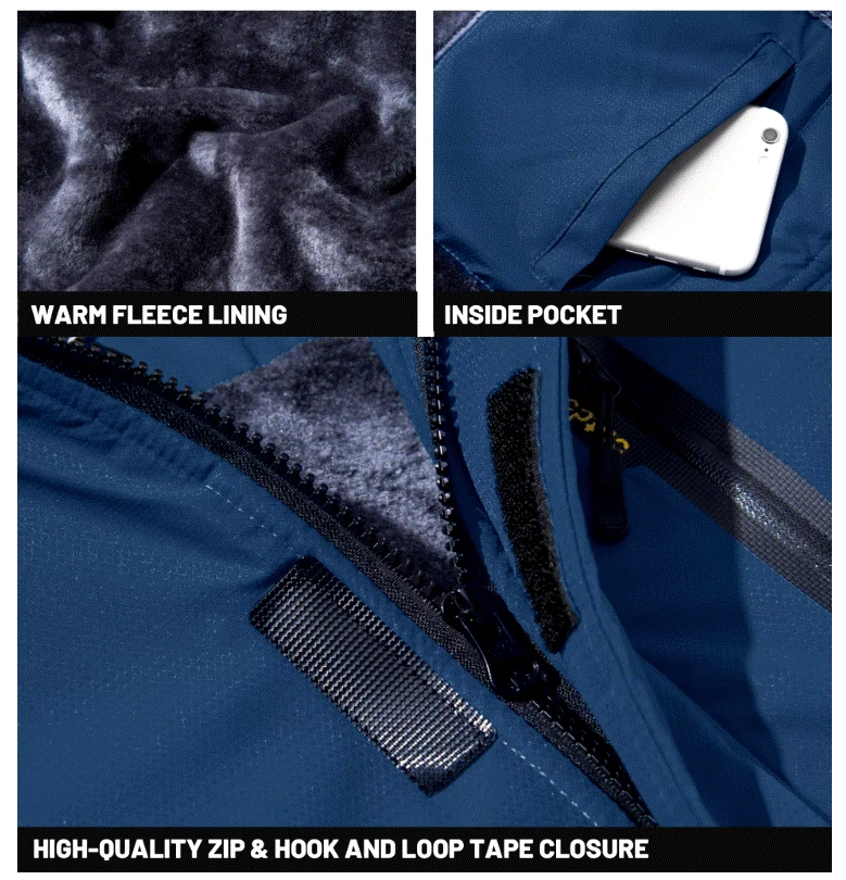 Winterjacke Softshell Skijacke wasserdicht Regenjacke Schneejacke Funktionsjacke - Bild 4 von 4