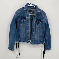 Maurices Women's Long Sleeve Denim Jacket Pockets Medium Blue Wash Size M