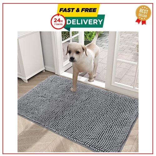 Dog Door Mat for Muddy Paws, Absorbs Moisture and Dirt, NonSlip