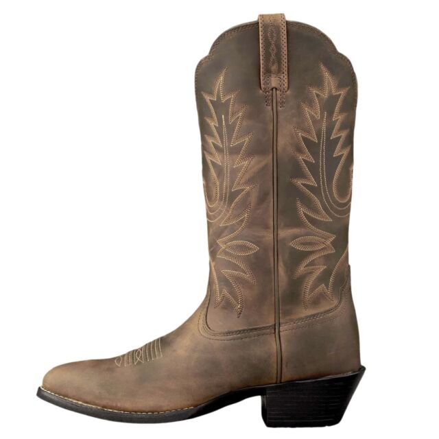 10001021 Ariat Womens Heritage Western R Toe Cowboy BOOTS - Distressed ...