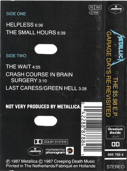Metallica – The $5.98 E.P. - Garage Days Re-Revisited