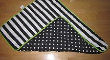 Carousel Designs White Black Green Stripe Polkadots Comforter Baby Quilt Blanket