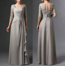 Chiffon A Line Lace Decorated Mother Of The Bride Groom Dress With Ruffles Dress