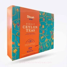 Dilmah Ceylon variety of black tea with 5 flavored tea and Green tea bags Gift