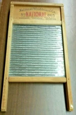Antique GLASS National Washboard Co. 1940 Co. No.865 USA