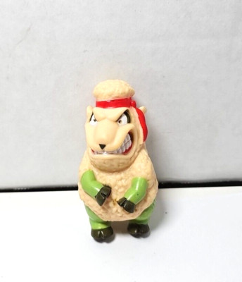 Vintage 1989 Playmates Toys Barnyard Commandos Sergeant Wooly Pullover Sheep 3''