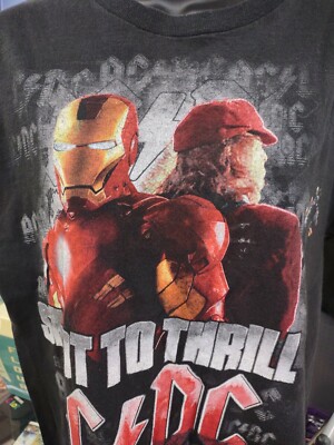 Iron Man 2 AC/DC Official Soundtrack Medium T-shirt sanitized | eBay