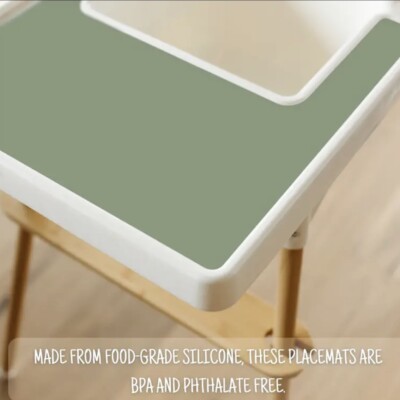 High Chair Placemat for IKEA Antilop Baby High Chair, Silicone Placemats