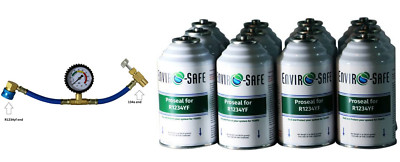 EnviroSafe Stop Leak Sealant, ProSeal for R1234yf, 12 CANS & Gauge