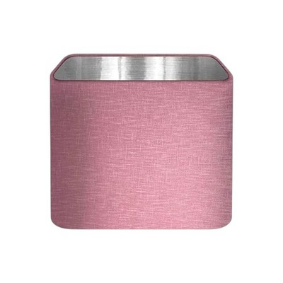 Lampenschirm Mauve Struktur 100% Leinen Gebürstet Silber Abgerundet Eckig Lampenschirm