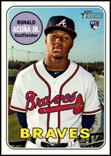 2018 Topps Heritage High Number #580 Ronald Acuna Jr. RC - Rookie Card  ID:29488. rookie card picture
