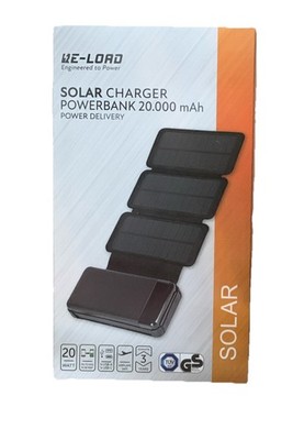 Solar Power Bank 20.000  mAh 