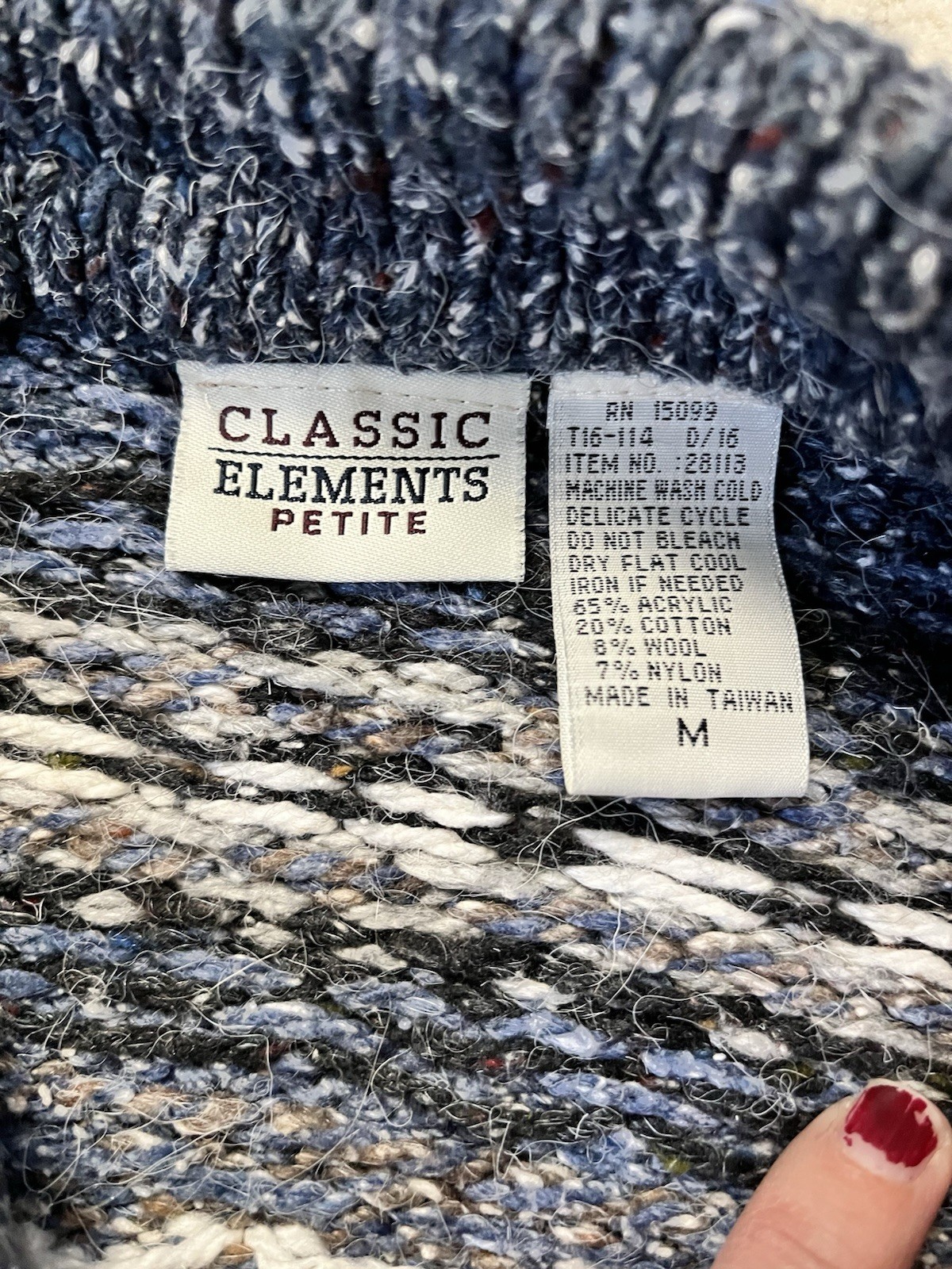 Vintage Classic Elements 90 Button Collared Cárdi… - image 3