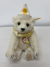 8" STEIFF HISTORIC MINIATURES II TEDDY CLOWN BEAR WHITE 029400
