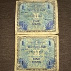Vintage 1944 Germany 1 Mark Allied Military Currency banknote Lot-2 — photo 1