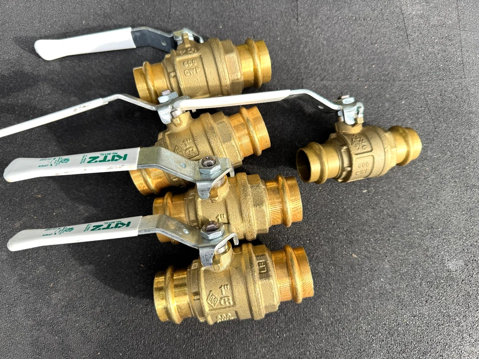 {5}LOT* KITZ { Italy} 1"- P x P Press & 3/4 PXP No. 801XL Lead Free Ball Valves - Image 2 of 4