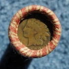ROLL OF WHEAT CENTS WITH SOME INDIAN HEADS 1888 & 1900
