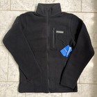 Columbia Men’s Small Jasper Ridge Pebbled Full Zip Fleece Jacket Black