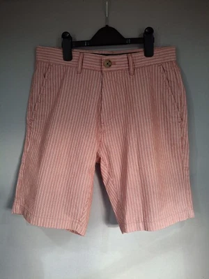 Burton Coral Striped Shorts Size W30 Cotton Summer Holiday Smart Casual Beach - Image 1 of 4