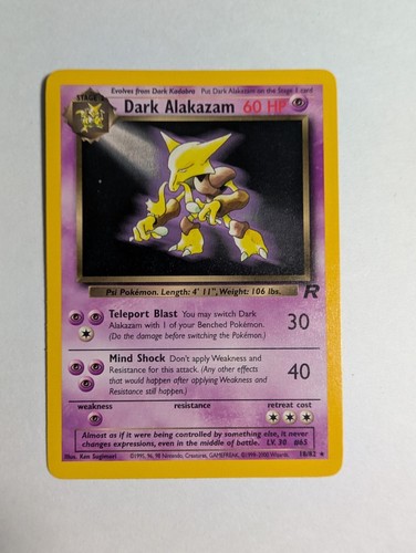 Pokemon Team Rocket - Dark Alakazam 18/82, Regular, LP+