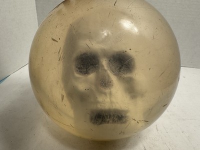 Vintage Ebonite Optyx SKULL Bowling Ball 15lb - Clear Skeleton Spare MASUKA S OG
