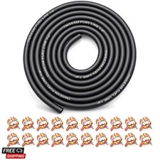 1/4 Inch ID Fuel Line Hose 10Ft 20 Hose Clamps for Small Gas Engines-Free Ship