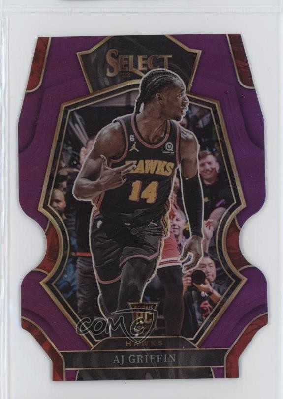 2022 Panini Select Premier Level Purple Prizm Die-Cut 41/99 AJ Griffin #198 1d40