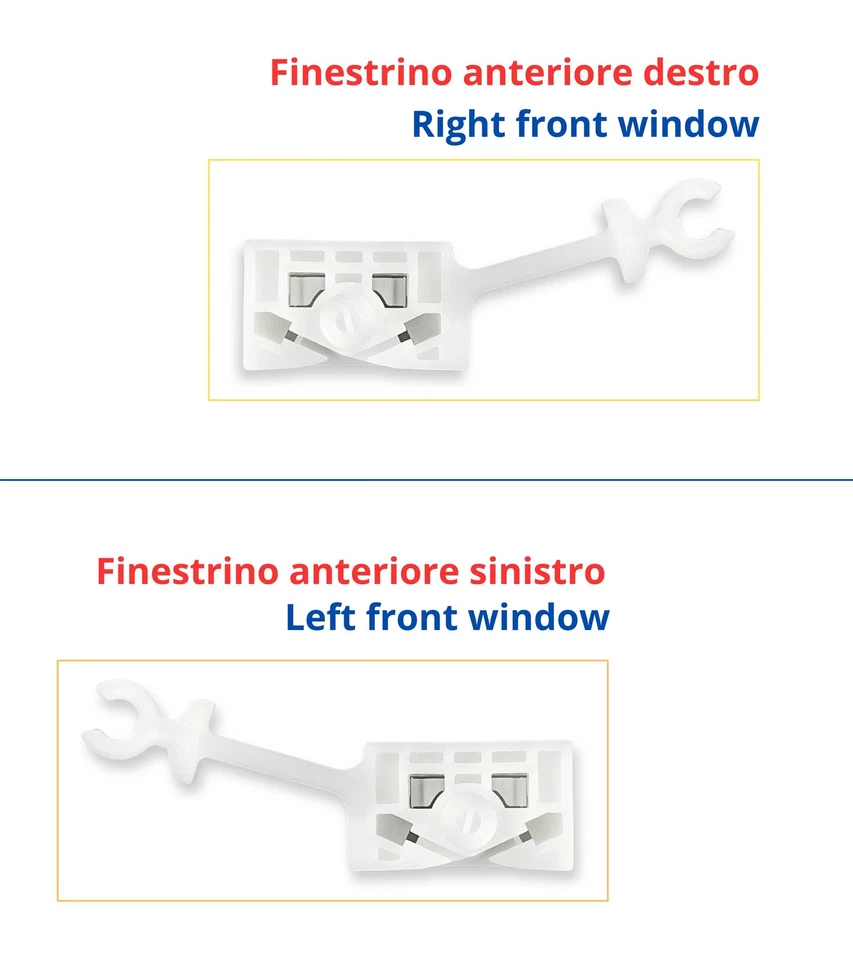 Set 2 Clip Riparazione Alzacristalli Compatibile Con Alfa Romeo 147 2000–2010 - Imagen 2 de 4