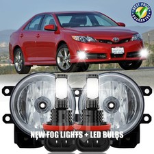 Pair For Toyota Camry 2007-2014 Front Bumper LED Fog Light Lamps Left & Right