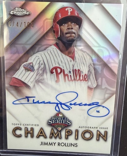 Jimmy Rollins #WSC-JR 2025 Topps Chrome World Series Champion Autograph card
