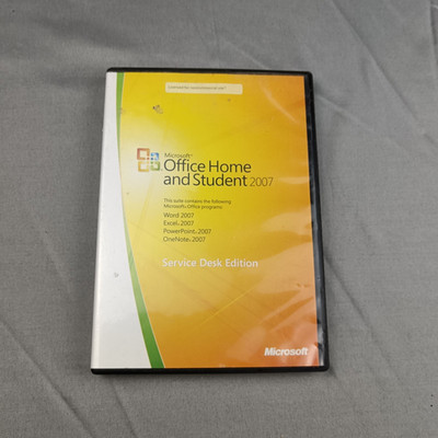 Microsoft Office Home And Student 2007 Disc & Product Key Service Desk Edition